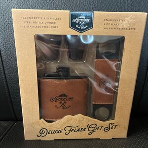Adventure is out there flask gift set